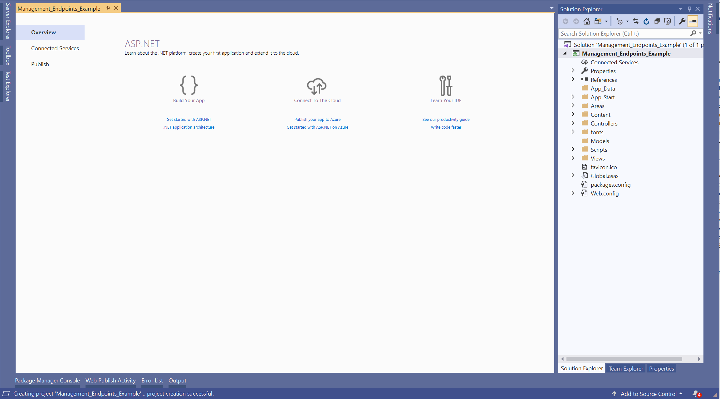 Visual Studio - Successful project load